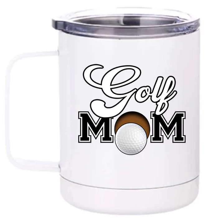 Golf Mom Cool Gift Front & Back 12oz Stainless Steel Tumbler Cup