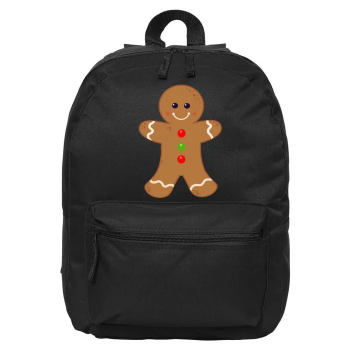 Gingerbread Man Christmas Cookie Baking Holiday 16 in Basic Backpack