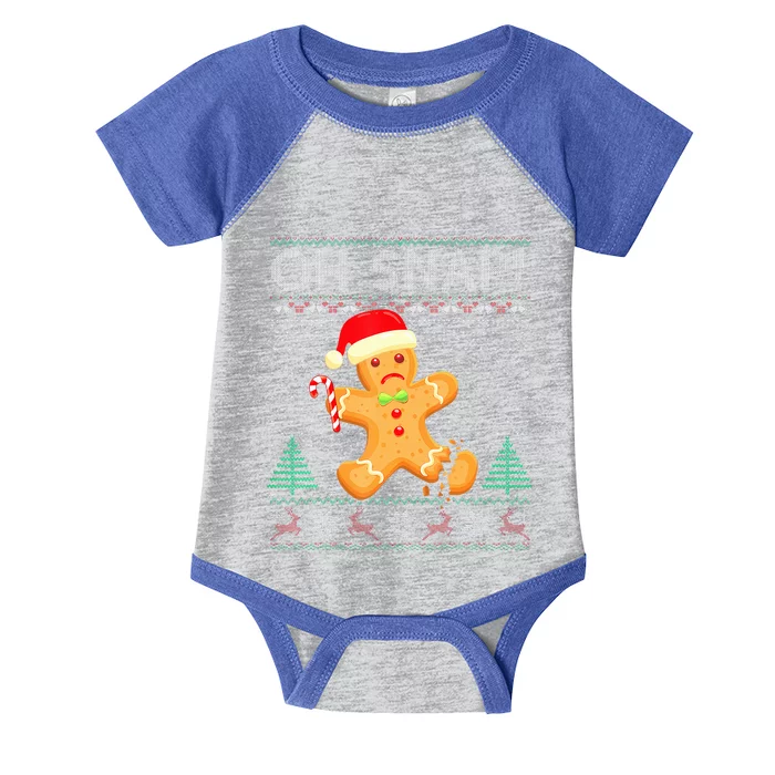 Gingerbread Man Cookie Ugly Sweater Oh Snap Christmas Infant Baby Jersey Bodysuit