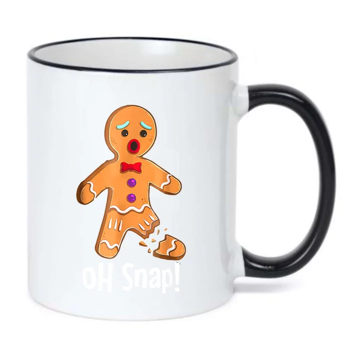 Gingerbread Man Cookie Xmas Oh Snap Funny Cute Christmas Black Color Changing Mug