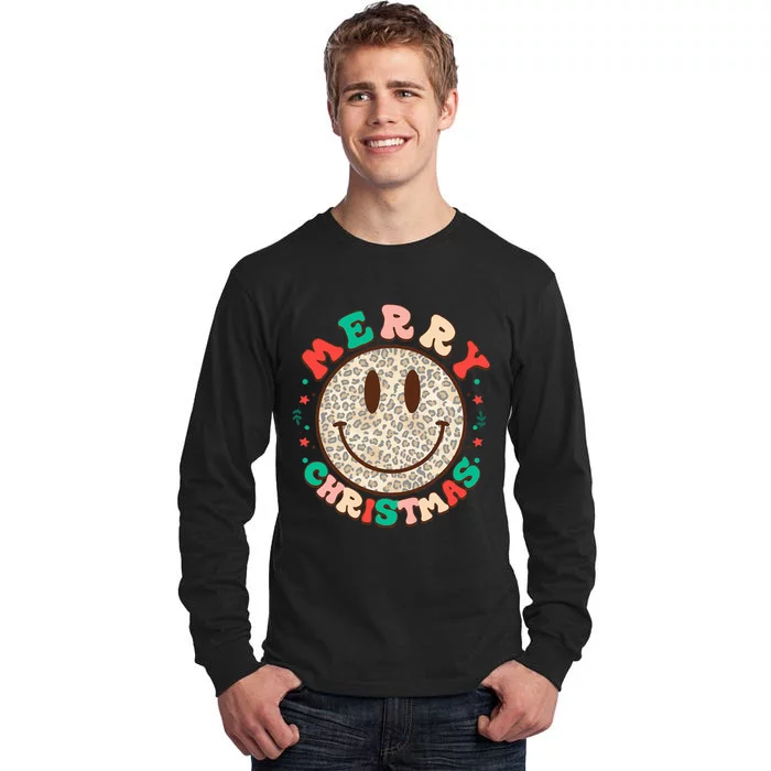 Groovy Merry Christmas Xmas Matching Pajamas Tall Long Sleeve T-Shirt