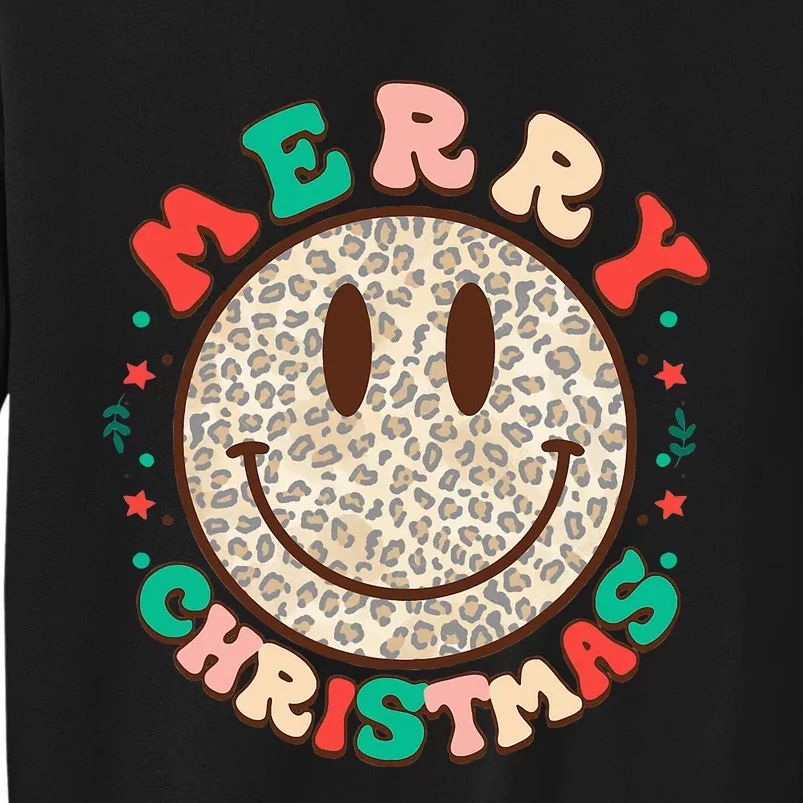 Groovy Merry Christmas Xmas Matching Pajamas Tall Sweatshirt