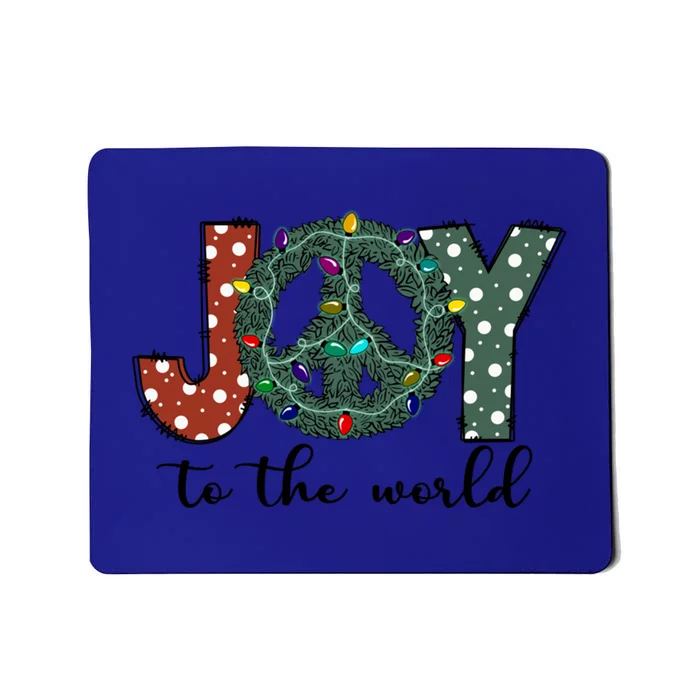 Groovy Merry Christmas Joy To Whole World Funny Xmas Lights Gift Mousepad