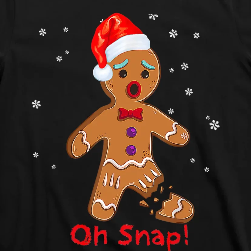 Gingerbread Man Cookie X Mas Oh Snap Funny Cute Christmas T-Shirt