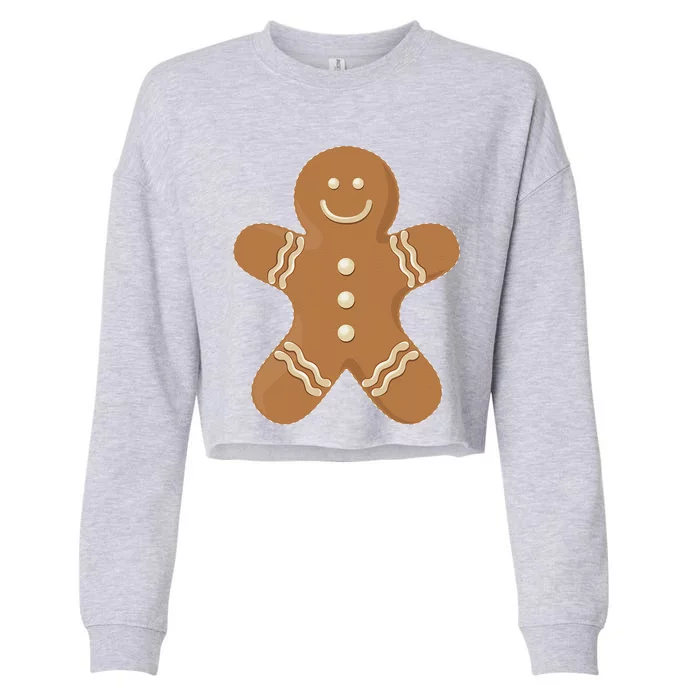 Gingerbread Man Cookie Biscuit Funny Food Christmas Gifts Cropped Pullover Crew