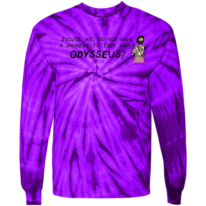 Greek Myth Comix Odysseus Can We Talk Tie-Dye Long Sleeve Shirt