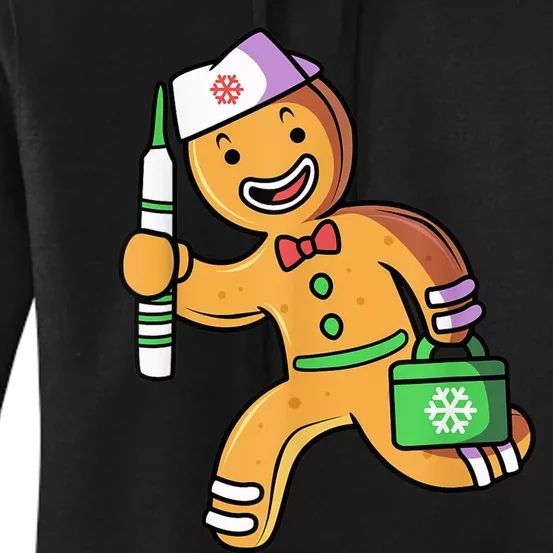 Gingerbread Man Christmas Gingerbread Nurse Women's Pullover Hoodie