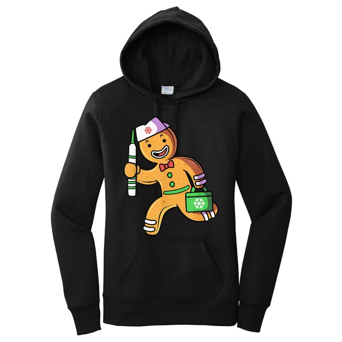 Gingerbread Man Christmas Gingerbread Nurse Women's Pullover Hoodie