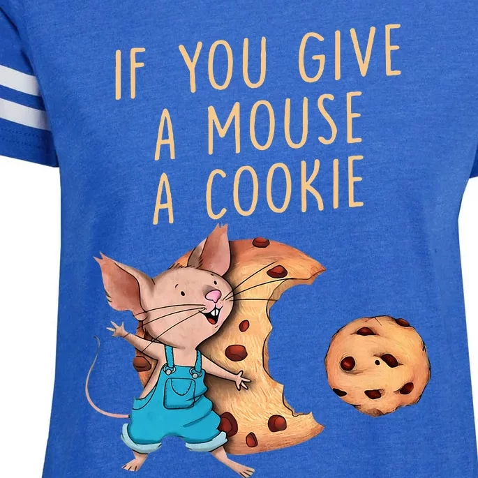 Give Mouse Cookie Enza Ladies Jersey Football T-Shirt