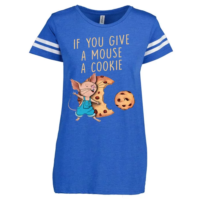 Give Mouse Cookie Enza Ladies Jersey Football T-Shirt