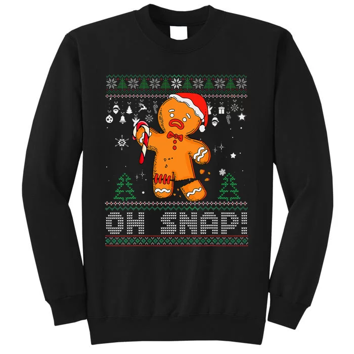 Gingerbread Man Cookie Ugly Sweater Oh Snap Christmas Sweatshirt