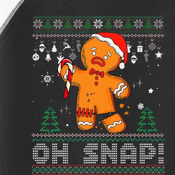 Gingerbread Man Cookie Ugly Sweater Oh Snap Christmas Toddler Fine Jersey T-Shirt