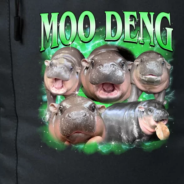 Green Moo Deng Meme Hippo Daily Commute Backpack