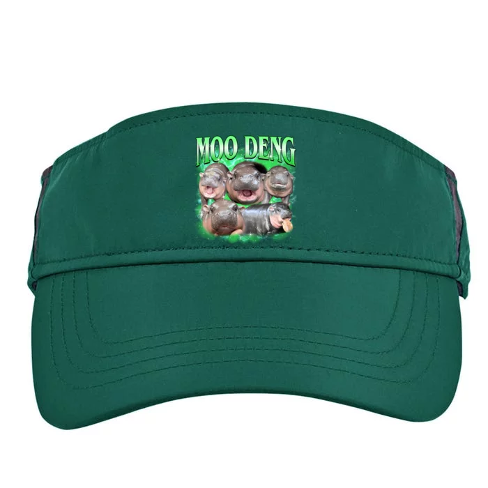 Green Moo Deng Meme Hippo Adult Drive Performance Visor