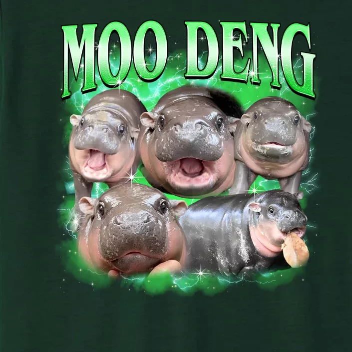 Green Moo Deng Meme Hippo ChromaSoft Performance T-Shirt