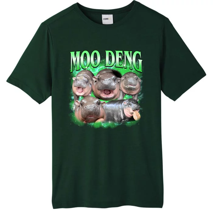 Green Moo Deng Meme Hippo ChromaSoft Performance T-Shirt