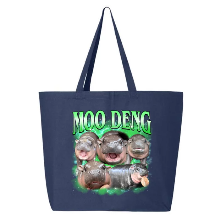 Green Moo Deng Meme Hippo 25L Jumbo Tote