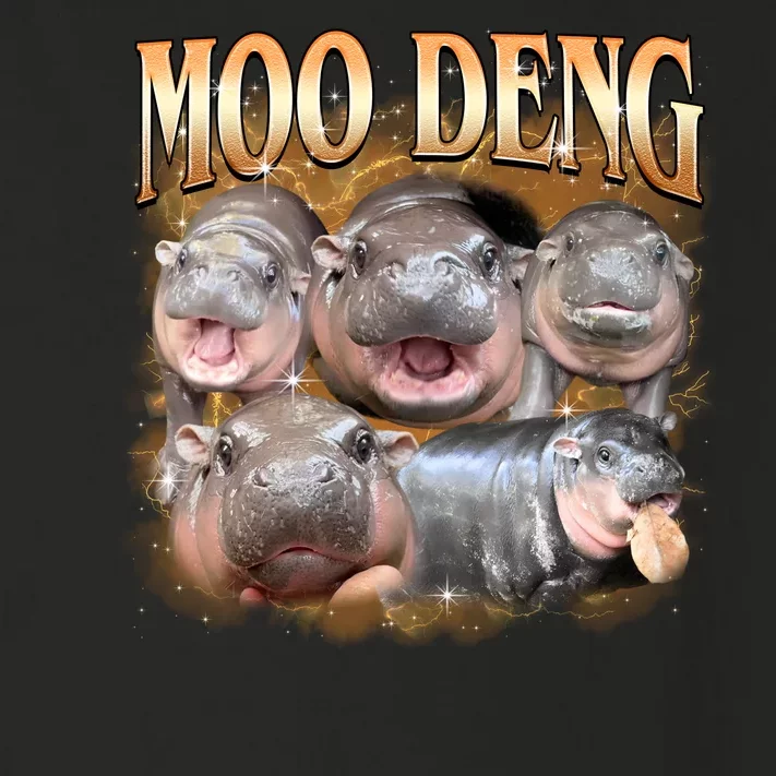 Gold Moo Deng Meme Hippo Funny Toddler Long Sleeve Shirt