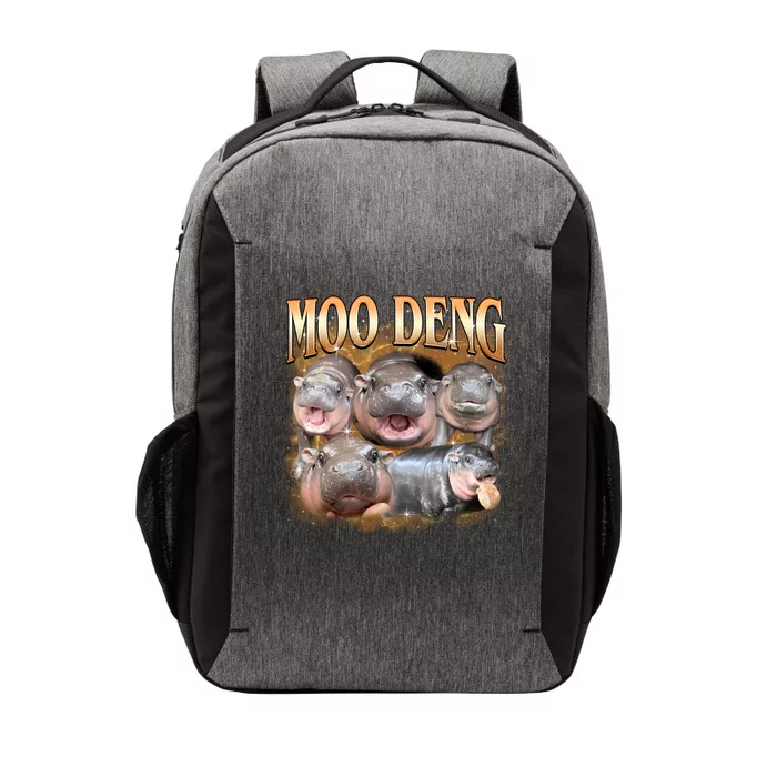 Gold Moo Deng Meme Hippo Funny Vector Backpack