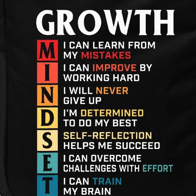 Growth Mindset Definition Motivational Quote Inspiration Impact Tech Backpack