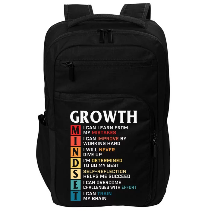 Growth Mindset Definition Motivational Quote Inspiration Impact Tech Backpack