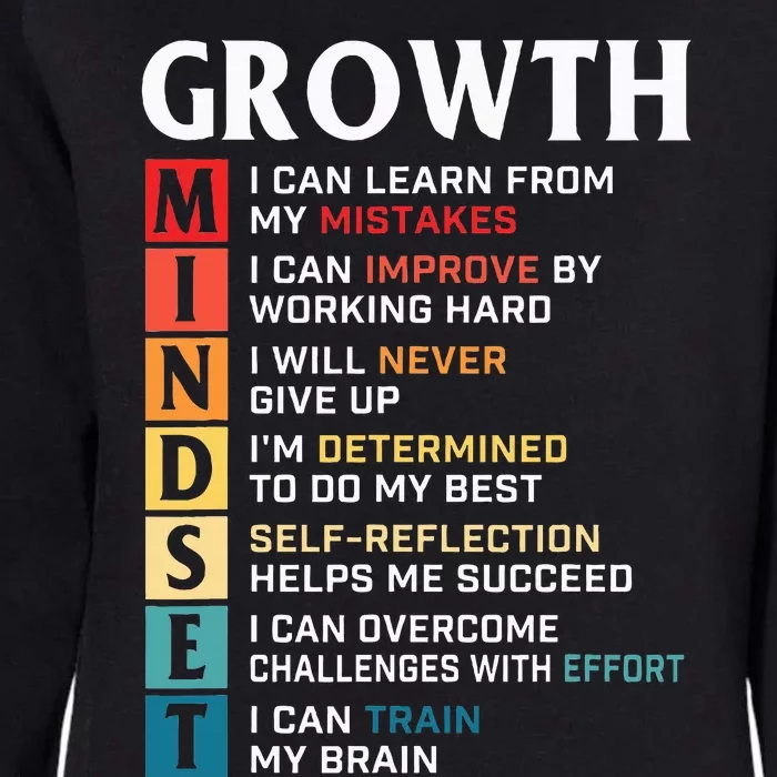 Growth Mindset Definition Motivational Quote Inspiration Womens California Wash Sweatshirt