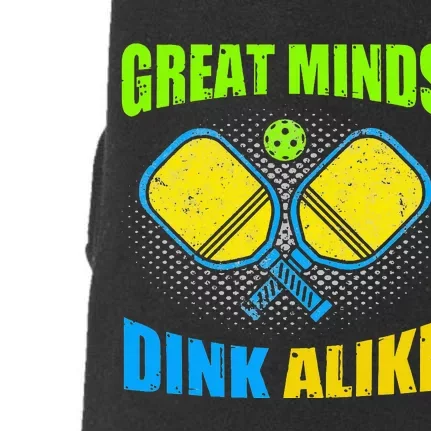 Great Minds Dink Alike Tie Dye Pickleball Dink Player Doggie 3-End Fleece Hoodie