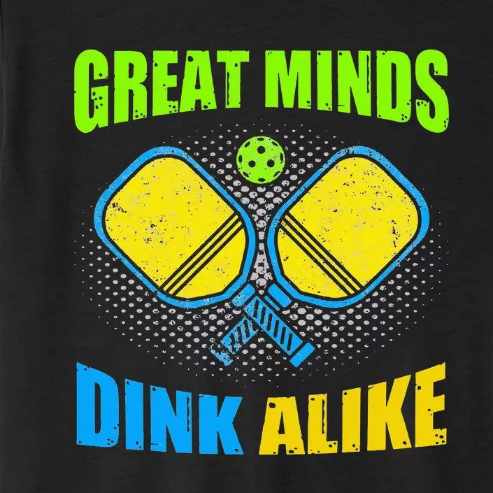 Great Minds Dink Alike Tie Dye Pickleball Dink Player ChromaSoft Performance T-Shirt