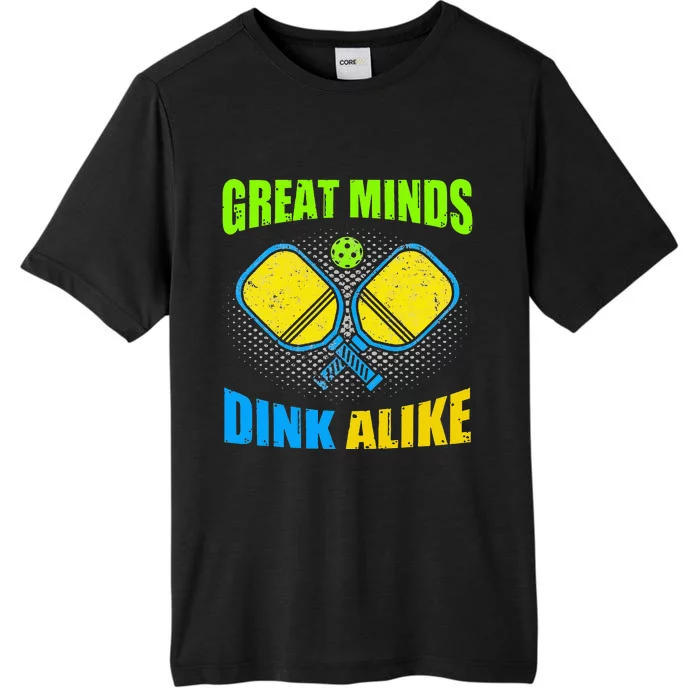 Great Minds Dink Alike Tie Dye Pickleball Dink Player ChromaSoft Performance T-Shirt