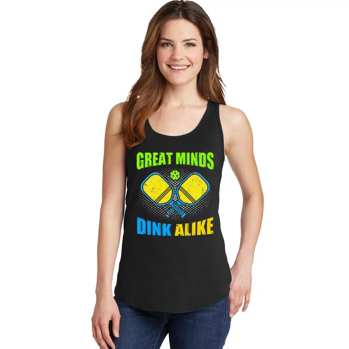 Great Minds Dink Alike Tie Dye Pickleball Dink Player Ladies Essential Tank