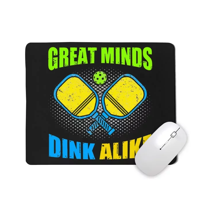 Great Minds Dink Alike Tie Dye Pickleball Dink Player Mousepad