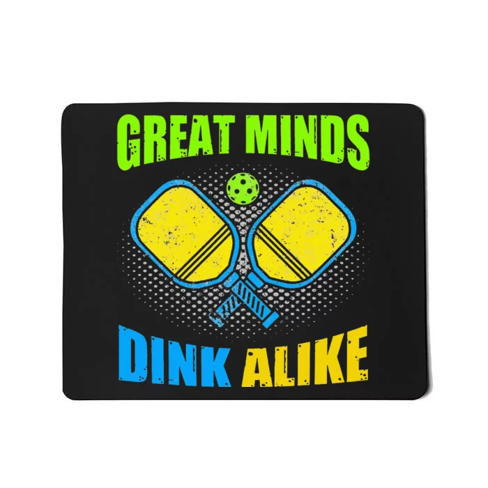 Great Minds Dink Alike Tie Dye Pickleball Dink Player Mousepad