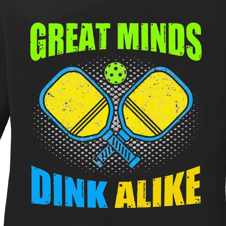 Great Minds Dink Alike Tie Dye Pickleball Dink Player Ladies Long Sleeve Shirt