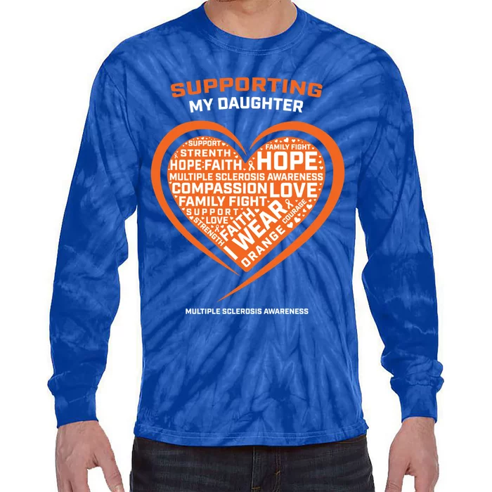 Gifts Ms Daughter Multiple Sclerosis Awareness Cool Gift Tie-Dye Long Sleeve Shirt