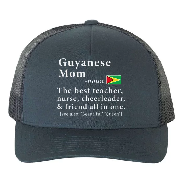 Guyanese Mom Definition Guyana Flag Mothers Day Yupoong Adult 5-Panel Trucker Hat