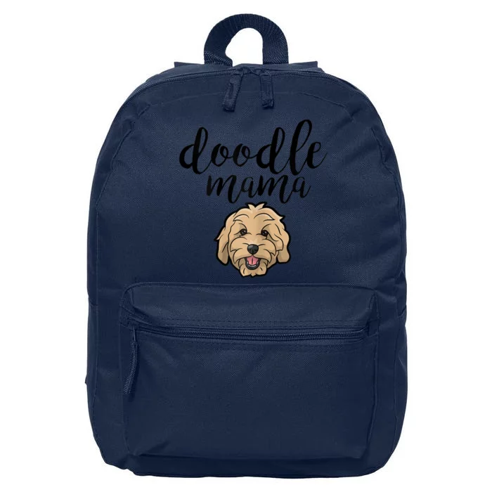 Goldendoodle Mom Doodle Mama Cute Golden Doodle Dog 16 in Basic Backpack