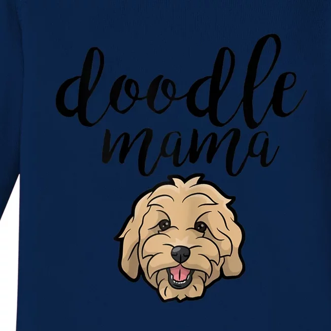 Goldendoodle Mom Doodle Mama Cute Golden Doodle Dog Baby Long Sleeve Bodysuit