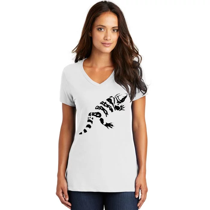 Gila Monster Design Women's V-Neck T-Shirt