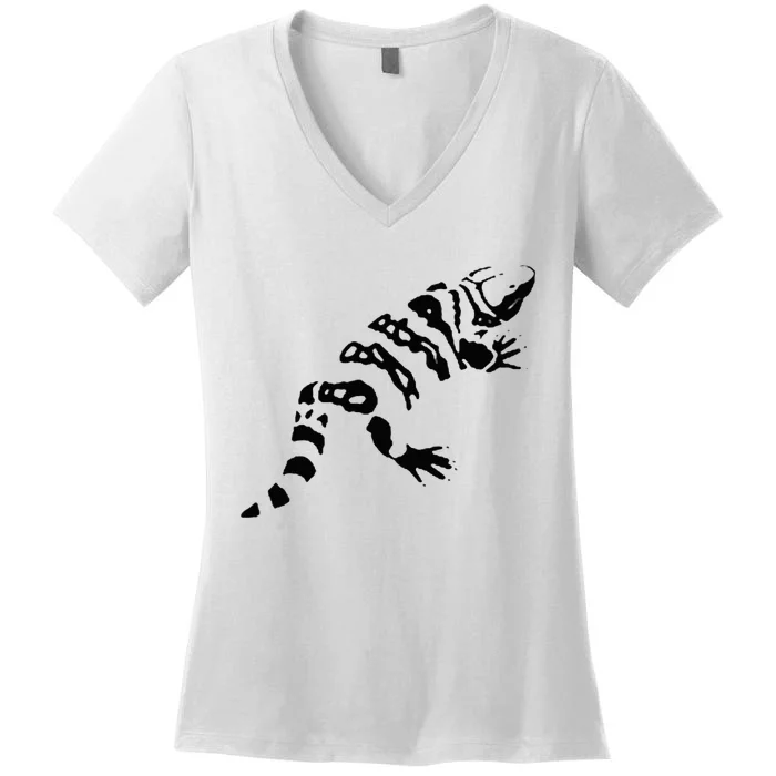 Gila Monster Design Women's V-Neck T-Shirt