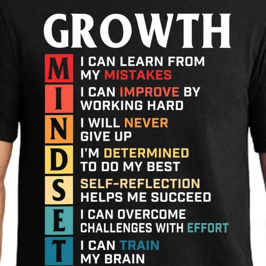 Growth Mindset Definition Motivational Quote Inspiration Pajama Set