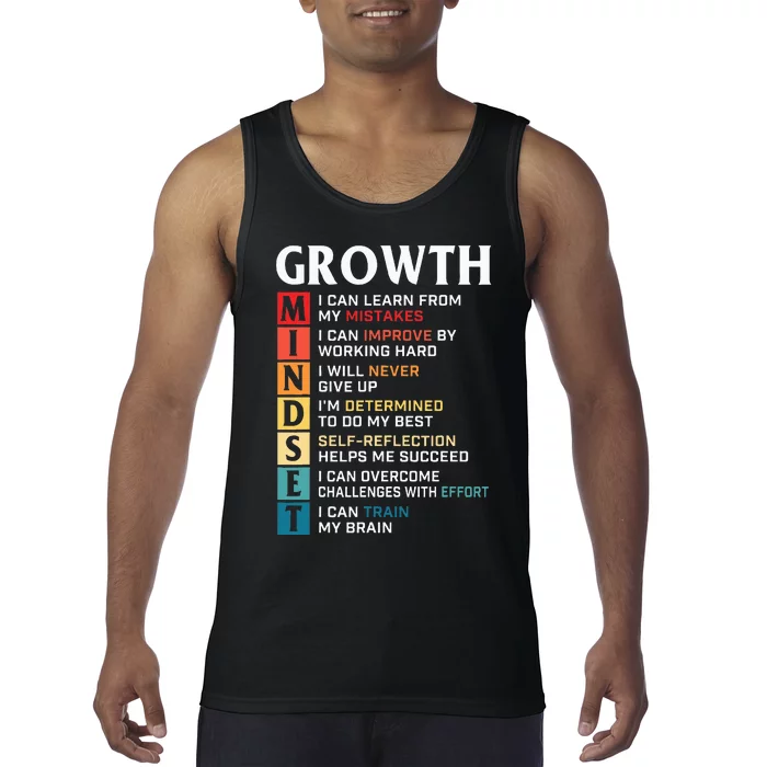 Growth Mindset Definition Motivational Quote Inspiration Tank Top