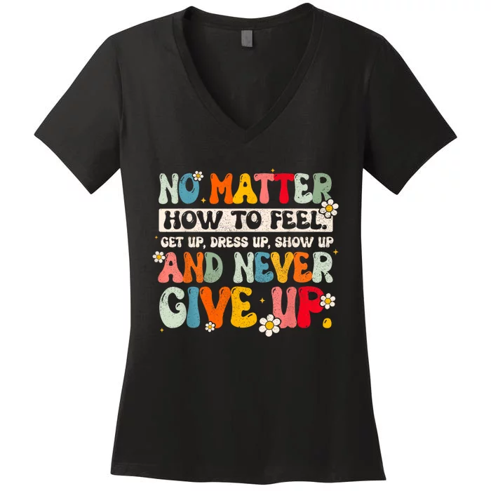 Growth Mindset Definition Motivational Quote Inspiration Women's V-Neck T-Shirt