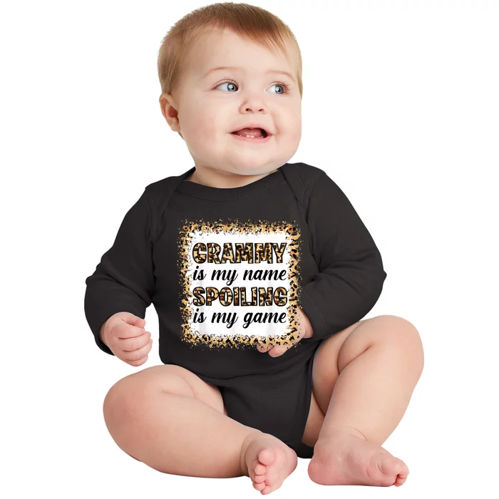 Grandmother Mothers Day Grandma Grammy Is My Name Baby Long Sleeve Bodysuit