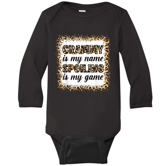 Grandmother Mothers Day Grandma Grammy Is My Name Baby Long Sleeve Bodysuit