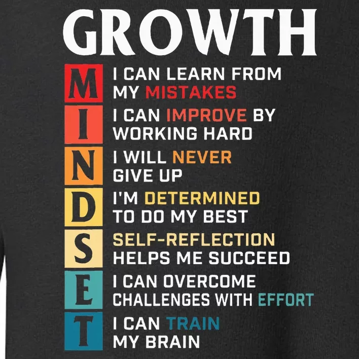 Growth Mindset Definition Motivational Quote Inspiration Toddler Sweatshirt