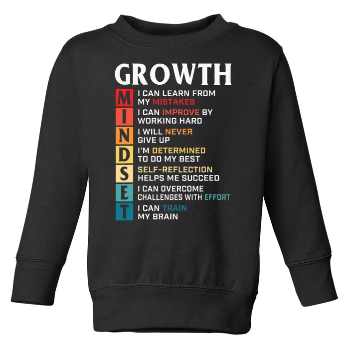 Growth Mindset Definition Motivational Quote Inspiration Toddler Sweatshirt