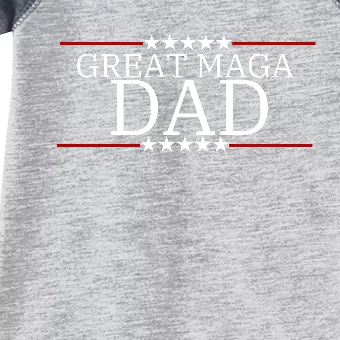 Great MAGA Dad Donald Trump Fathers Day Infant Baby Jersey Bodysuit