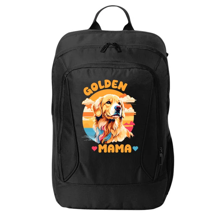 Golden Mama Design Proud Golden Retriever Lover And Dog City Backpack