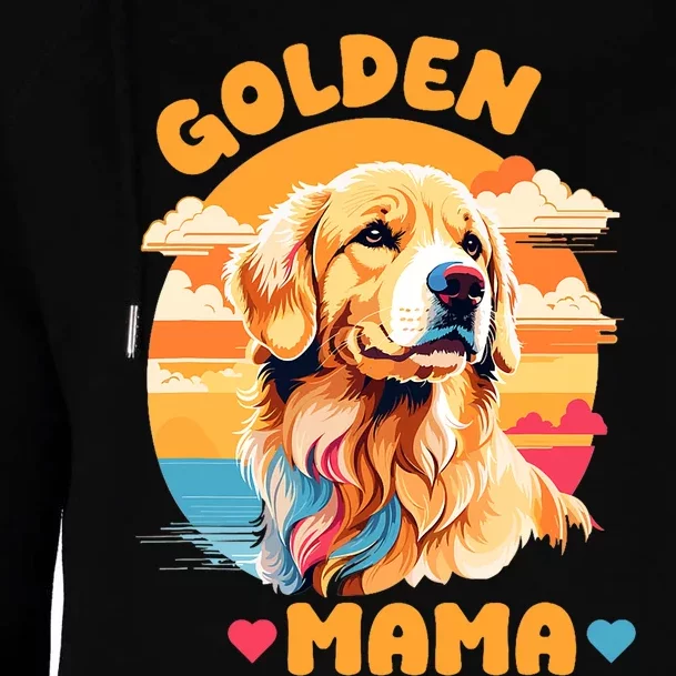 Golden Mama Design Proud Golden Retriever Lover And Dog Womens Funnel Neck Pullover Hood