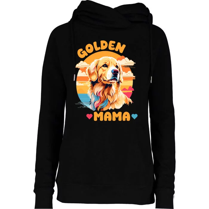 Golden Mama Design Proud Golden Retriever Lover And Dog Womens Funnel Neck Pullover Hood